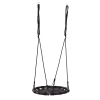 HOMCOM Columpio para Niños +3 Años Columpio Nido Infantil de Árbol Forma Redonda Carga 100kg Asiento Cómodo Tela de Oxford Jardín Exterior al Aire Libre(m-1)