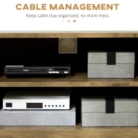 HOMCOM Mobile Porta TV da 55" con Armadietto e Cassetti in Legno e Acciaio, 150x39x50.8cm, Legno e Oro(m-5)