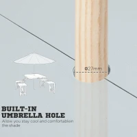 Outsunny Aluminium PP  4-Seater Portable Picnic Table and Bench Set Silver(m-5)