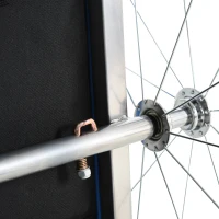 HOMCOM 2 Seat Bike Trailer Bicycle wagon for Kids Child Steel Frame Safety Harness Seat Carrier Hitch Coupler Blue White 130 x 76 x 88 cm(m-10)