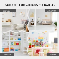 HOMCOM Kids Bookcase Shelf Storage Cabinet Unit, Living Room Sideboard w/ Six Compartments - Brown(m-6)