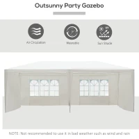 Outsunny 6x3 m Gazebo Canopy-White(m-4)