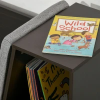 HOMCOM Kids Bookcase Shelf Storage Cabinet Unit, Living Room Sideboard w/ Six Compartments - Brown(m-8)