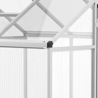 Outsunny 8x6ft Clear Polycarbonate Greenhouse Aluminium Frame Large Walk-In Garden Plants Grow(m-10)
