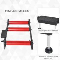 HOMCOM Rolo de Ciclismo Ajustável Rolo de Treino para Bicicleta Universal Interno Liga de Alumínio(m-5)