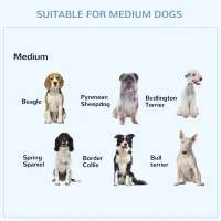 PawHut 38" Heavy Duty Metal Dog Crate Pet Cage with Tray Wheeled Dog Kennel - Black (Medium)(m-7)