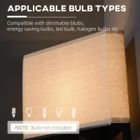 HOMCOM Lampa de podea de colt cu rafturi si abajur din material textil, lampa din lemn pentru living si dormitor, 50x37x159cm, negru(m-7)