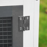 PawHut Cusca cu 2 niveluri din molid cu acoperis din bitum si vopsea impermeabila pentru interior si exterior, 100x47x91 cm, gri(m-9)