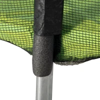 HOMCOM Trampolim de Jardim Ø223cm Trampolim para Crianças Adultos com Superfície de Salto Ø137cm Rede de Segurança Cobertura de Bordas e Escada para Exterior Verde(m-9)