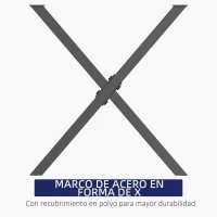 HOMCOM Conjunto de 2 Patas para Mesa Estilo Industrial 40x43 cm en Forma de X Patas de Muebles de Acero para Soporte con Protectores Tornillos de Montaje Incluidos Negro(m-6)