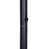 HOMCOM Móvel Cabide de Entrada com 8 Ganchos e Sapateira Armário de Entrada com Cabides 72x34x185cm Marrom e Preto(m-11)