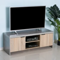 HOMCOM TV Stand, 120Lx40Wx44cm-Grey(m-11)