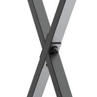 HOMCOM Conjunto de 2 Patas para Mesa Estilo Industrial 40x43 cm en Forma de X Patas de Muebles de Acero para Soporte con Protectores Tornillos de Montaje Incluidos Negro(m-9)