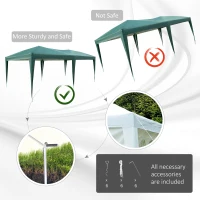 Outsunny 6 x 3m Pop Up Gazebo Marquee, size-Green(m-6)