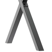 HOMCOM Conjunto de 2 Patas para Mesa Estilo Industrial 40x43 cm en Forma de X Patas de Muebles de Acero para Soporte con Protectores Tornillos de Montaje Incluidos Negro(m-8)