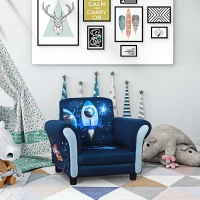 HOMCOM Kids Armchairs Children Sofa Outer-Space Armchair Kids Mini Sofa Children Armchair Sofa For Toddlers Polyester Upholstered(m-11)