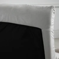 Homcom Fotoliu Relax pentru Podea – Spatar 180°, Gri Deschis(m-9)