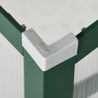 Outsunny Sera de gradina din policarbonat si aluminiu cu acoperis reglabil, 130 x 70 x 61cm, verde si transparenta(m-9)