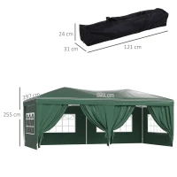 Outsunny 6 x 3m Pop Up Gazebo Marquee, size-Green(m-3)