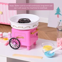 HOMCOM Aparat pentru Vată de Zahăr din Plastic Roz(m-7)