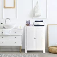 Kleankin dulap baie, cu doua usi, 60x30x80 cm, alb(m-2)