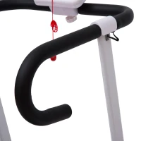 HOMCOM Passadeira Elétrica Dobrável Passadeira Elétrica com Velocidade 1-10km/h com Ecrã LCD e Carga Máxima 110kg para Casa Escritório 125x61x118 cm Branco e Preto(m-12)