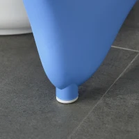 HOMCOM Vaschetta Bagnetto Pieghevole per Bambini 0-3 Anni con Indicatore di Temperatura e Cuscino, 81.5x50.5x23.5 cm, Blu(m-9)