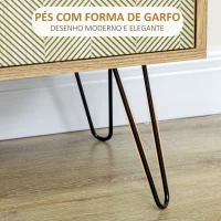 HOMCOM Cómoda de Madeira com 4 Gavetas Prateleira Ajustável e Pés de Metal para Sala de Estar Dormitório 79x39x86cm Marrom(m-7)