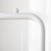 HOMCOM Cabide de Pé Elegante com 2 Ganchos Redondos Suspensos e Base de Mármore 35x25x170cm Branco(m-8)