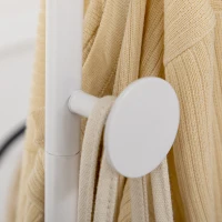 HOMCOM Cabide de Pé Elegante com 2 Ganchos Redondos Suspensos e Base de Mármore 35x25x170cm Branco(m-7)