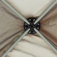 Outsunny 4 x 4m Pop-up Gazebo Canopy Tent with Roller Bag & Adjustable Legs for Outdoor Party, Steel Frame, Brown(m-11)