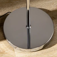 HOMCOM Modern Floor Lamps for Living Room, Standing Lamp with 2 Light White LED, Adjustable Head, 25x25x165cm, Chrome(m-8)