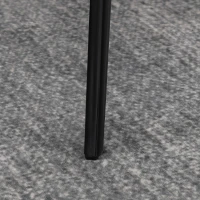 HOMCOM Set Of 2 Bar Stools Vintage Microfiber Cloth Tub Seats Padded Comfortable Steel Frame Footrest Quilted Home Bar Cafe Kitchen Chair Stylish Grey(m-9)