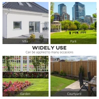 Outsunny Tuinbank in Vintage Design, 2-Zitter, weerbestendig, met mozaïekstenen, 121 cm x 52 cm x 93 cm, Meerkleurig(m-6)