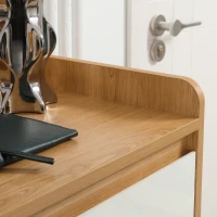 HOMCOM Sapateira Moderna com 2 Portas 5 Prateleiras de Armazenamento para 15 Pares de Sapatos 60x32x100cm Madeira e Branco(m-8)