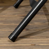 Outsunny Foldable Round Garden Table for 4, Outdoor Dining Table with HDPE Tabletop and Steel Frame, 80 x 80 x 73 cm, Dark Grey(m-8)