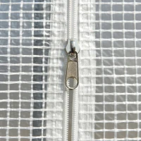 Outsunny Walk-in Polytunnel Greenhouse Green House with Roll-up Sidewalls, UV-resistant PE Cover, 3 x 2 x 2m, White(m-9)