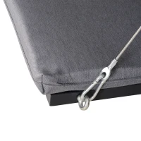 Outsunny Steel Pipe 3-Seater Outdoor Garden Recliner Swing Chair Grey(m-9)