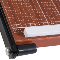 HOMCOM Cortador de Papel A4 para Papelaria Fotografia Escritório Estúdio Capacidade 12 Folhas com Regla 48x26,5x5cm Marrom(m-6)