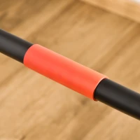 HOMCOM Barres à dips barres de musculation Fitness poignées ergonomiques et pieds antidérapants noir et rouge(m-8)