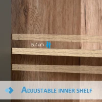 HOMCOM Under Sink Storage Cabinet Floor Standing Cupboard w/ Adjustable Shelf Bathroom Cabinet 2 Doors Versatile Style Grey(m-4)