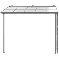 Outsunny Pergola, größenverstellbar, wetterbeständig, 300 cm x 300 cm x 273 cm, Weiß + Transparent(m-8)