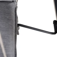 Outsunny Steel Pipe 3-Seater Outdoor Garden Recliner Swing Chair Grey(m-8)