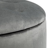 HOMCOM Storage Ottoman Footrest Corner Chair Rubber Wood Feet with Floor Protector Removable Lid(m-9)