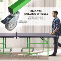 Homcom Masă Ping Pong profesională cu roți, 152.5x274x76cm(m-5)