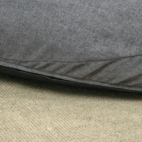 HOMCOM Poduszka siedziska beanbag wyściełana poliester pianka ciemnoszara(m-6)