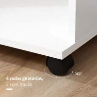 HOMCOM Roupeiro de Madeira Móvel Armário Roupeiro Aberto com Barra para Pendurar e 3 Prateleiras Organizadoras 80x40x128cm Branco(m-5)