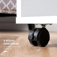 HOMCOM Roupeiro de Madeira Móvel Armário Roupeiro Aberto com Barra para Pendurar e Prateleiras Organizadoras 60x40x128cm Branco(m-8)