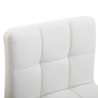 HOMCOM scaun rotativ din piele sintetica, 46x51x76-88cm, alb(m-7)