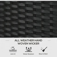 Outsunny Rattan Garden Storage Box, Outdoor PE Wicker Deck Doxes w/ Shoe Layer for Indoor, Outdoor, Spa, Black(m-5)